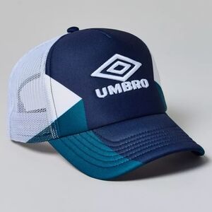 Umbro Relaxed Fit Foam Trucker Hat, $39.00, Color Patriot Blue/Green Heron
